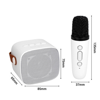 Blavec Głośnik Bezprzewodowy Bluetooth WS-07 Karaoke Party - 5W z 2 mikrofonami (WS07-2MW) biały