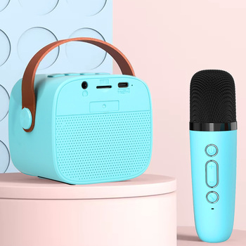 Blavec Portable Bluetooth Speaker WS-07 Karaoke Party - 5W with 2 microphones (WS07-2MBL) blue