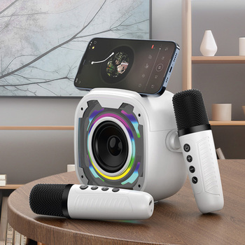 Blavec Głośnik Bezprzewodowy Bluetooth WS-08 Karaoke Idol - 8W z 2 mikrofonami (WS08-2MW) biały