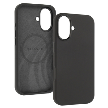 Liavec Silky Case with Metal Camera Frame for Iphone 17 black