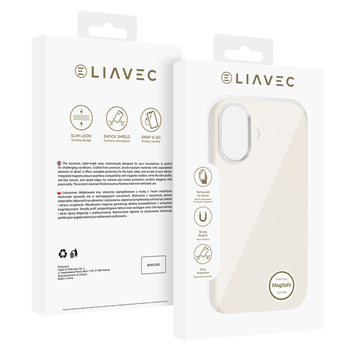 Liavec Silky Case with Metal Camera Frame do Iphone 17 beżowy