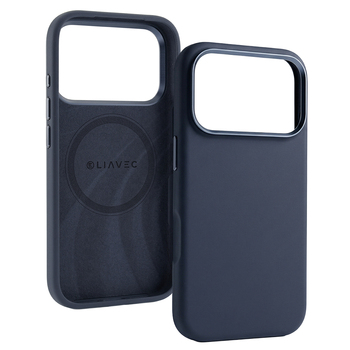 Liavec Silky Case with Metal Camera Frame do Iphone 17 Pro granatowy