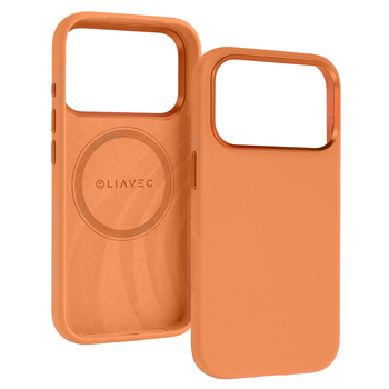 Liavec Silky Case with Metal Camera Frame do Iphone 17 Pro Max pomarańczowy