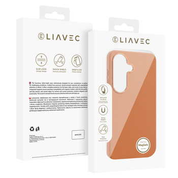 Liavec Silky Case with Metal Camera Frame for Samsung Galaxy S26 orange