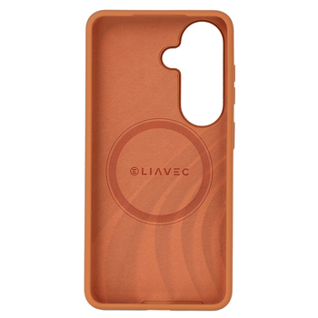 Liavec Silky Case with Metal Camera Frame do Samsung Galaxy S26 Plus pomarańczowy