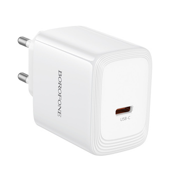 Borofone Ładowarka sieciowa BN33 Fuente GaN Typ C - QC3.0 PD 40W biała