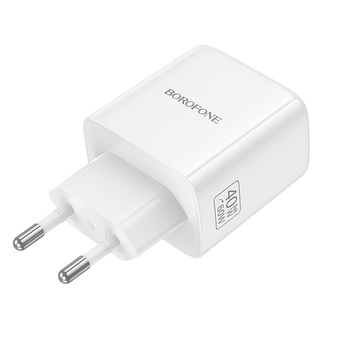 Borofone Ładowarka sieciowa BN33 Fuente GaN Typ C - QC3.0 PD 40W biała