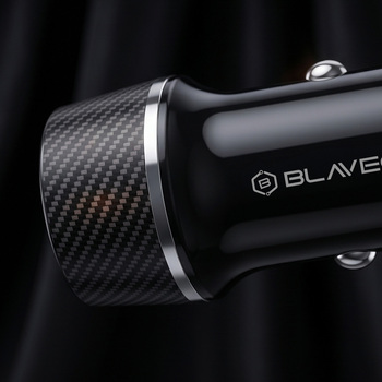 Blavec Ładowarka samochodowa BS-03B Carbon - USB + Typ C -  QC 3.0 48W (CCBS03BC-UCB) czarna