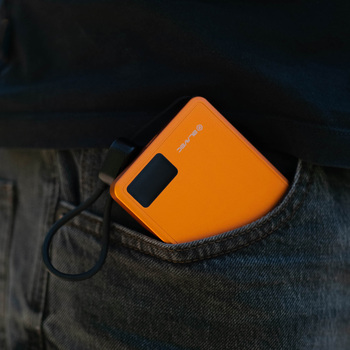 Blavec Power Bank 10000mAh BJ-03 Slim 13,5mm - Typ C - 22,5W magnetyczny indukcyjny Magsafe 3 w 1 (PBBJ03-MC10O) pomarańczowy aluminium