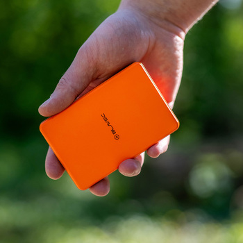 Blavec Power Bank 10000mAh BJ-05 Ultra Fast 16mm - Typ C - Qi2.2 25W + PD 45W magnetyczny indukcyjny Magsafe 2 w 1 (PBBJ05-QI22MC10O) pomarańczowy aluminium