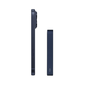 Blavec Power Bank 10000mAh BJ-04 Slim 13,5mm - Typ C - 22,5W magnetyczny indukcyjny Magsafe 3 w 1 (PBBJ04-MC10N) granatowy szklany