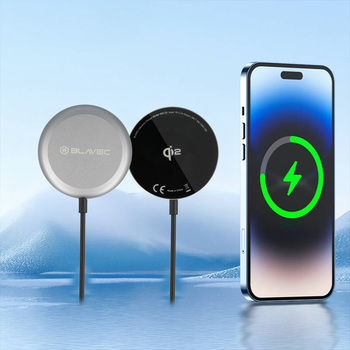 Blavec Ładowarka indukcyjna BQI-03 Qi2 15W magnetyczna Magsafe (BQI03-QI2MB) czarna (uszkodzone opakowanie)