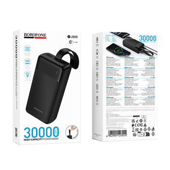 Borofone Power Bank 30000mAh BJ88B Clever - 2xUSB - black
