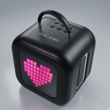 Blavec Głośnik Bezprzewodowy Bluetooth WS-09 Karaoke Fun - 10W z 2 mikrofonami i wyświetlaczem (WS09-2MB) czarny