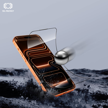 Tel Protect Dust-Free Easy Fit HD Titan Tempered Glass for Iphone 15 Pro Max black