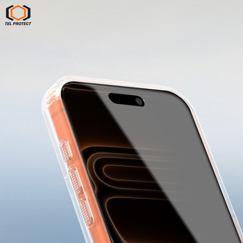 Tel Protect Dust-Free Easy Fit Privacy Full Glue 6D Tempered Glass for Iphone 13/13 Pro/16E/17E black