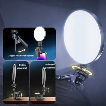 Blavec Lampa pierścieniowa Selfie Aura Mini LED P-60 klips (LPP60-KLB) czarna