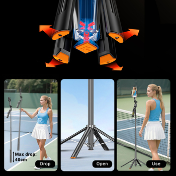 Blavec Selfie Stick Aluminium Move AI Q-01 Auto pop tripod + pilot 1,80 metra (SSAQ01-APTRB180) czarny