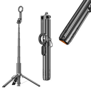 Blavec Selfie Stick Aluminium Fusion P-12 Magsafe Auto pop tripod + pilot 1,60 metra (SSFP12-MTRAPB160) czarny