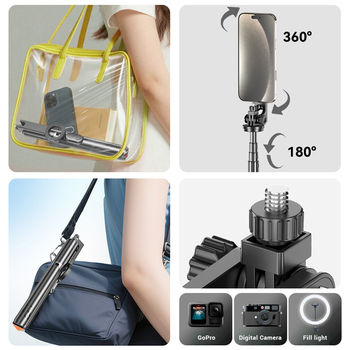 Blavec Selfie Stick Aluminium Fusion P-12 Magsafe Auto pop tripod + pilot 1,60 metra (SSFP12-MTRAPB160) czarny