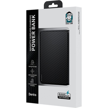 Benks Power bank 5000mAh MP15 ArmorGo - Typ C - magnetyczny z ładowaniem indukcyjnym czarny