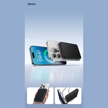 Benks Power Bank 10000mAh MP17 Aramid Fiber 600D - Typ C - magnetyczny z ładowaniem indukcyjnym