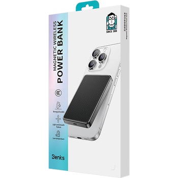 Benks Power Bank 10000mAh MP17 Aramid Fiber 600D - Typ C - magnetyczny z ładowaniem indukcyjnym