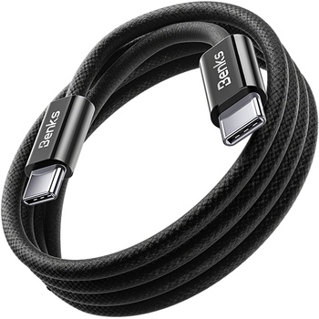 Benks Kabel D46 pleciony - Typ C na Lightning - PD 27W 3A 1 metr czarny