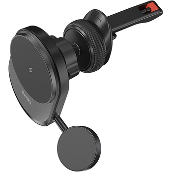 Benks Uchwyt samochodowy magnetyczny CZ06 2 w 1 z ładowaniem indukcyjnym 15W do kratki czarny