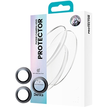 Benks Hartowane szkło Glass Warrior Lens Protector na aparat do Iphone 16/16 Plus (obiektyw 2 sztuki) srebrne