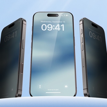 Benks Hartowane szkło Ultra Shield Privacy Glass (FK66) do Iphone 16 Pro Max czarne (Thin Edge)