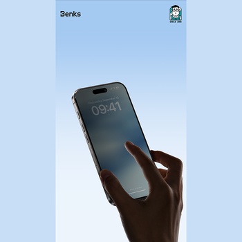 Benks Hartowane szkło Ultra Shield Privacy Glass (FK65) do Iphone 16 Pro czarne (Thin Edge)