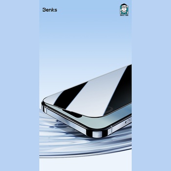 Benks Hartowane szkło Ultra Shield Privacy Glass (FK65) do Iphone 16 Pro czarne (Thin Edge)
