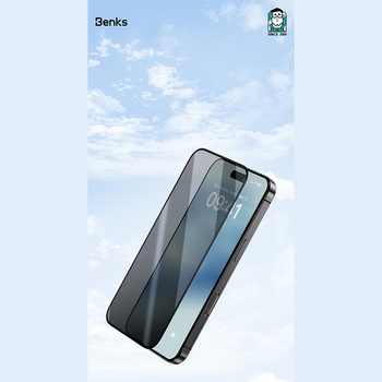 Benks Hartowane szkło Ultra Shield Privacy Glass (FK65) do Iphone 16 Pro czarne (Thin Edge)