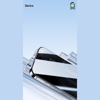 Benks Hartowane szkło Ultra Shield Privacy Glass (FK65) do Iphone 16 Pro czarne (Thin Edge)