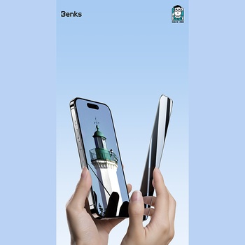 Benks Hartowane szkło Ultra Shield Privacy Glass (FK65) do Iphone 16 Pro czarne (Thin Edge)