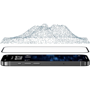Benks Hartowane szkło Glass Warrior Sapphire Coating (LL65) do Iphone 16 Pro czarne (Thin Edge)
