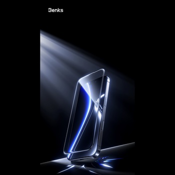 Benks Hartowane szkło Glass Warrior Sapphire Coating (LS65) do Iphone 16 Pro Max czarne (Thin Edge)