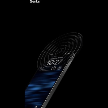 Benks Hartowane szkło Glass Warrior Sapphire Coating (LS65) do Iphone 16 Pro Max czarne (Thin Edge)