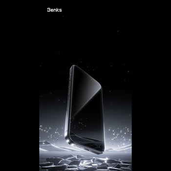 Benks Hartowane szkło Glass Warrior Sapphire Coating (LS65) do Iphone 16 Pro Max czarne (Thin Edge)