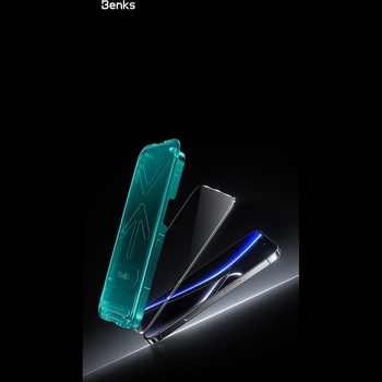 Benks Hartowane szkło Glass Warrior Sapphire Coating (LS65) do Iphone 16 Pro Max czarne (Thin Edge)