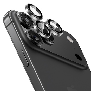 Benks Hartowane szkło Glass Warrior Metal Lens Protector na aparat do Iphone 17 Pro/17 Pro Max (obiektyw 3 sztuki) czarne