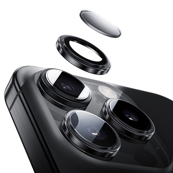 Benks Hartowane szkło Glass Warrior Lens Protector na aparat do Iphone 16/16 Plus (obiektyw 2 sztuki) szare