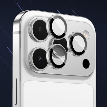 Benks Hartowane szkło Glass Warrior Lens Protector na aparat do Iphone 17 Pro/17 Pro Max (obiektyw 3 sztuki) srebrne