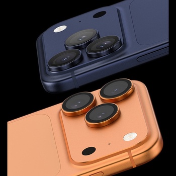 Benks Hartowane szkło DR Sapphire Lens Protector na aparat do Iphone 17 Pro/17 Pro Max (obiektyw 3 sztuki) pomarańczowe