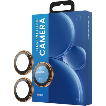 Benks Hartowane szkło DR Sapphire Lens Protector na aparat do Iphone 17 Pro/17 Pro Max (obiektyw 3 sztuki) pomarańczowe