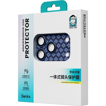 Benks Hartowane szkło Armor Warrior Lens (BE69) do Iphone 17 Pro ArmorGrid niebieski (wyspa)