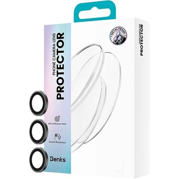 Benks Hartowane szkło Glass Warrior Lens Protector na aparat do Samsung Galaxy S26/S26 Plus (obiektyw 3 sztuki) czarne