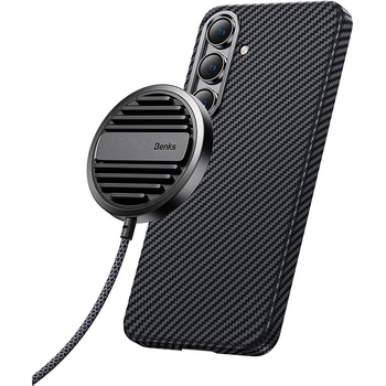 Benks Etui Magnetic Armor Air Kevlar Metal Frame 600D do Samsung Galaxy S24 czarny