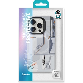 Benks Etui Magnetic Mecha Series do Iphone 15 Pro Max biały